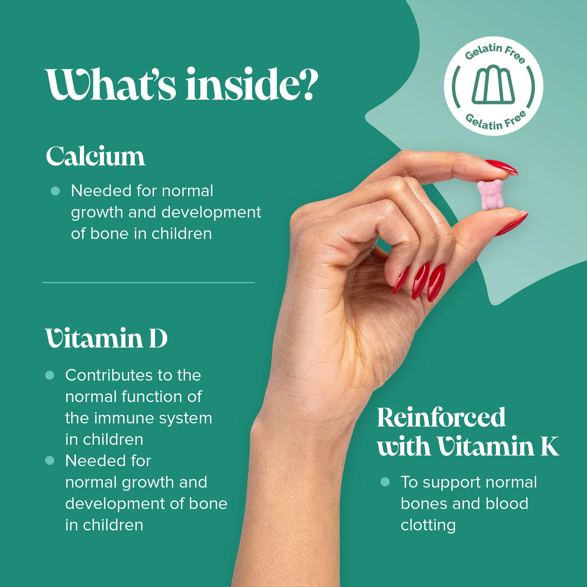 Kids Calcium, Vitamin D & K2 Gummies - Image 3